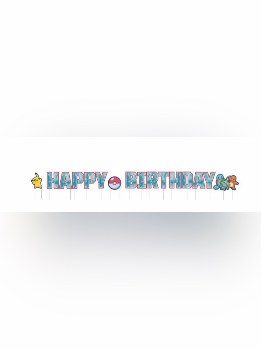 (26) Pokemon yard Happy Birthday & Party Banner